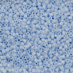 25g Miyuki Delica Seed Bead 11/0 Opaque White Glazed Arctic Blue DB1497
