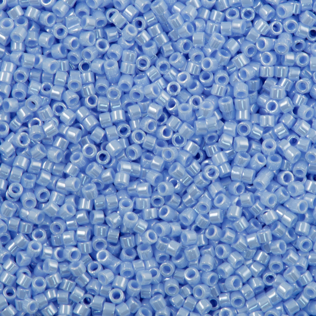 25g Miyuki Delica Seed Bead 11/0 Opaque Luster Blue Agate DB1568