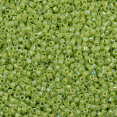 25g Miyuki Delica seed bead 11/0 Opaque Lime AB DB169