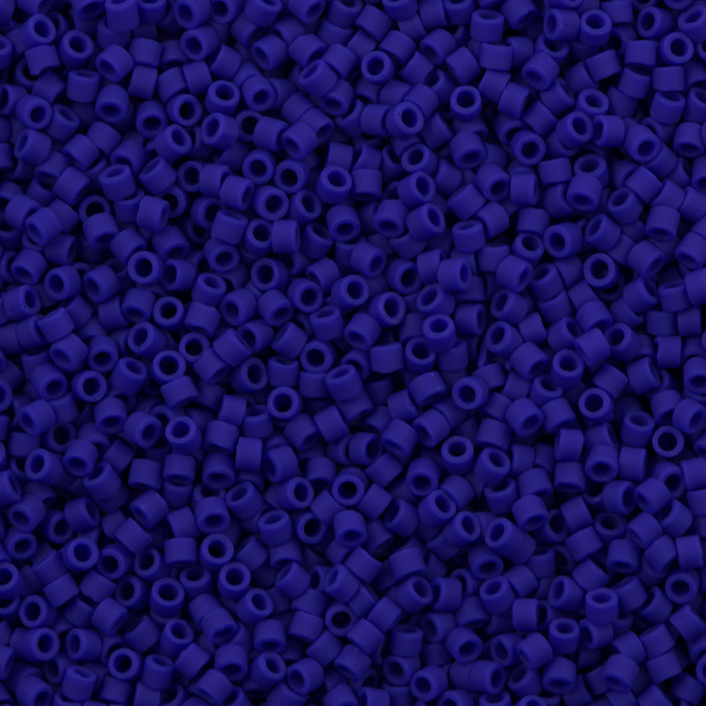 25g Miyuki Delica Seed Bead 11/0 Matte Opaque Cobalt DB756