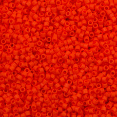 100g Miyuki Delica Seed Bead 11/0 Matte Opaque Red Coral DB757