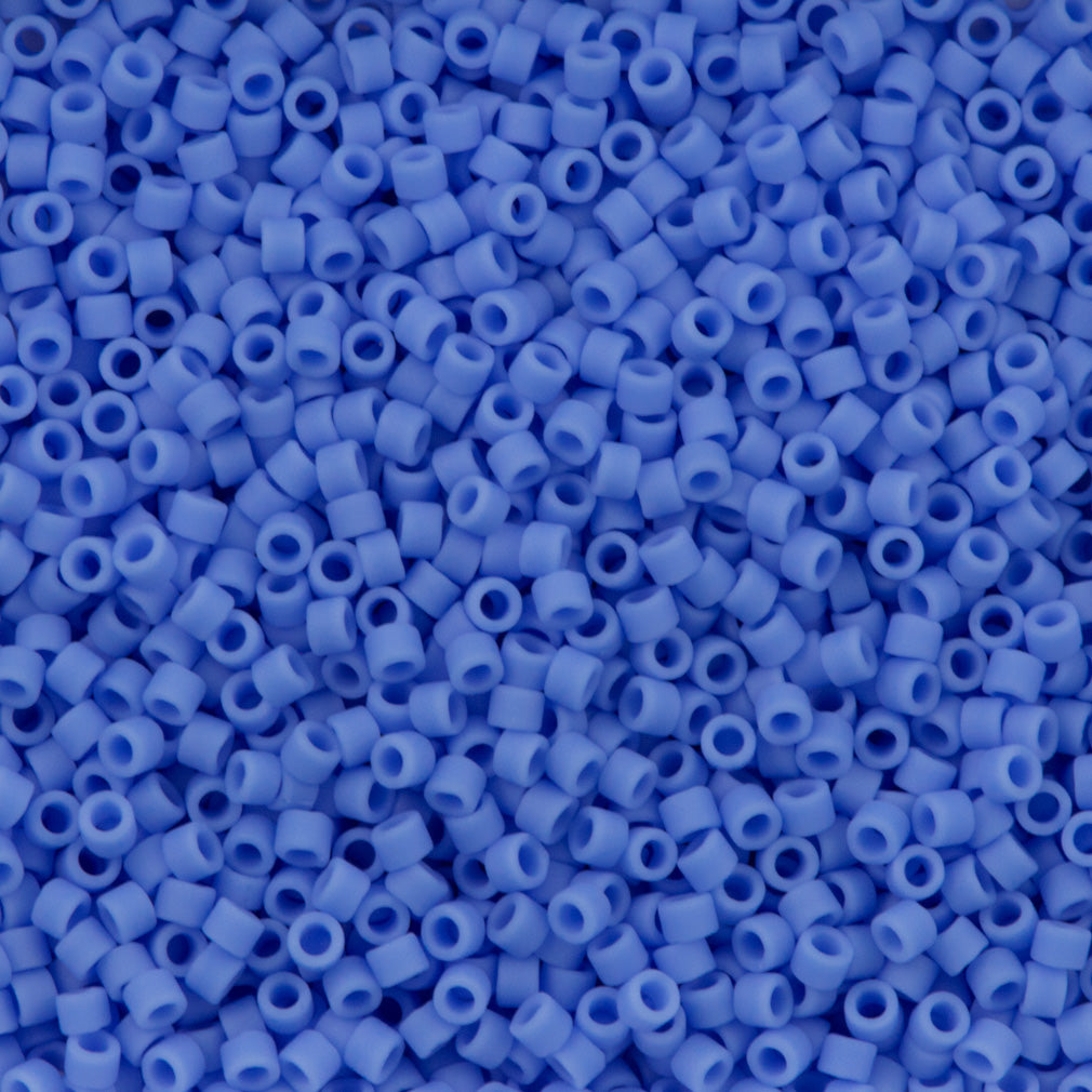 Miyuki Delica Seed Bead 11/0 Matte Opaque Periwinkle 2-inch Tube DB760