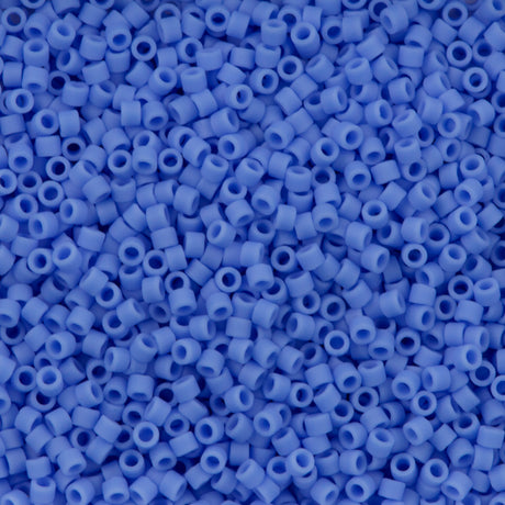 Miyuki Delica Seed Bead 11/0 Matte Opaque Periwinkle 2-inch Tube DB760