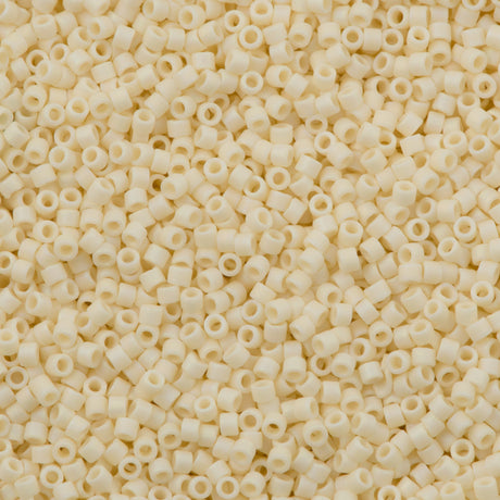 100g Miyuki Delica Seed Bead 11/0 Opaque Cream DB883