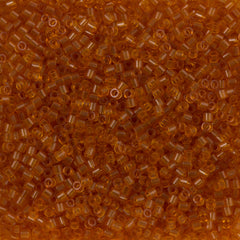Miyuki Delica Seed Bead 15/0 Transparent Dark Topaz 2-inch Tube DBS1101