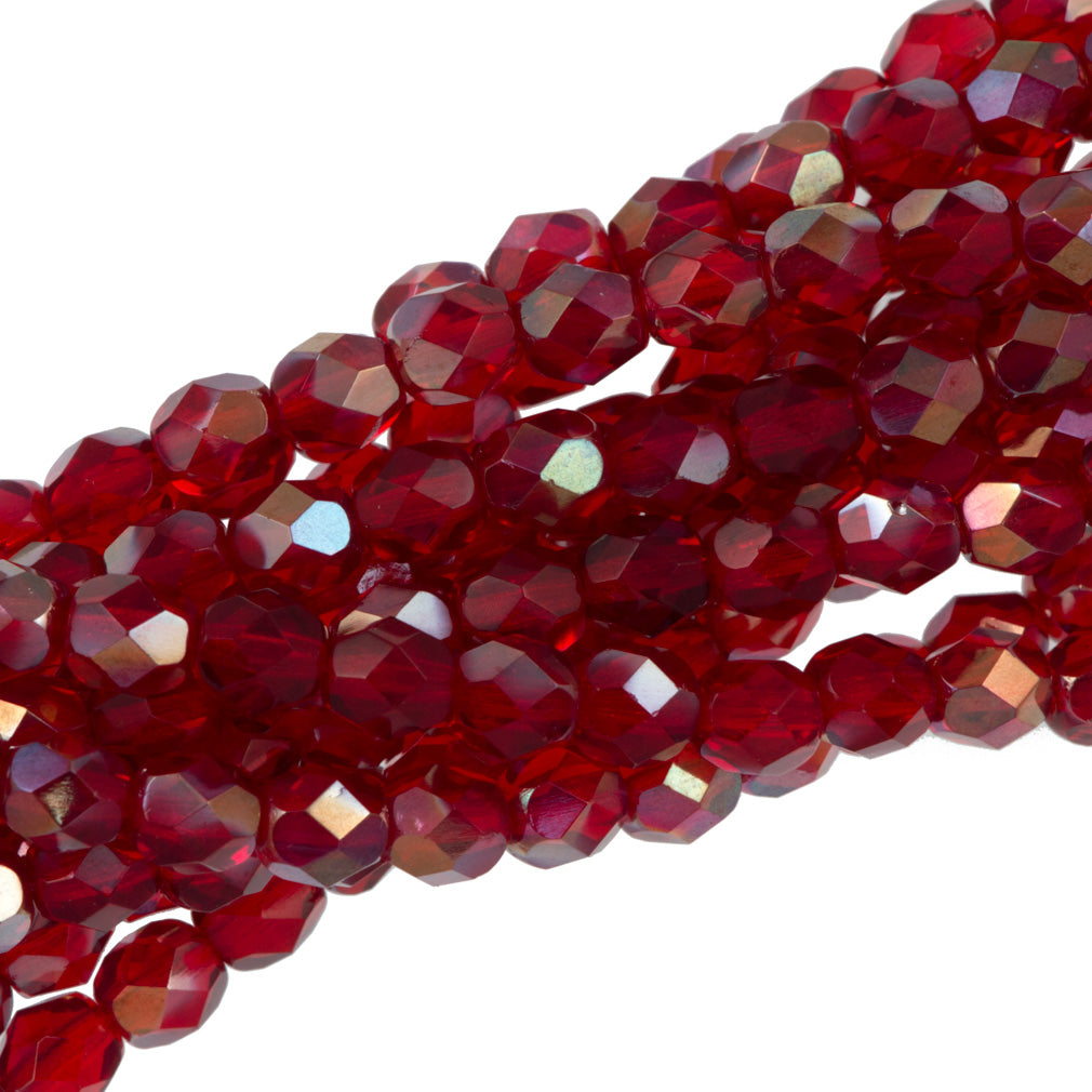 Ruby crystal beads hotsell