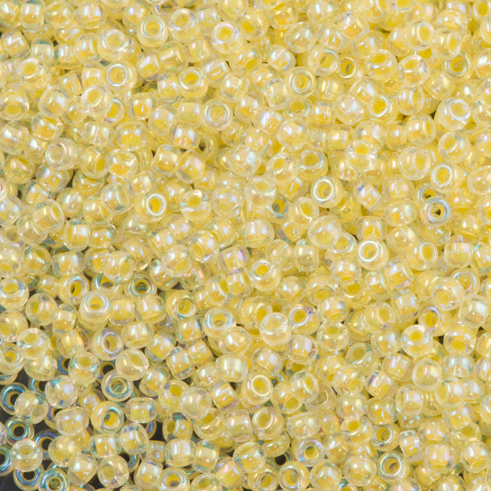 みゆきっち　ベージュ Miyuki Round Seed Bead 8/0 Inside Color Lined Light Yellow AB #273