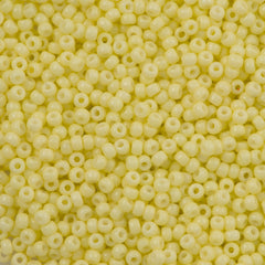 Miyuki Round Seed Bead 8/0 Duracoat Dyed Opaque Light Lemon Ice 22g Tube (4451)