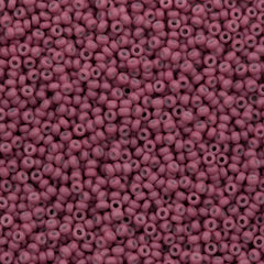 Miyuki Round Seed Bead 11/0 Opaque Matte Dyed Old Rose 22g Tube (2046)