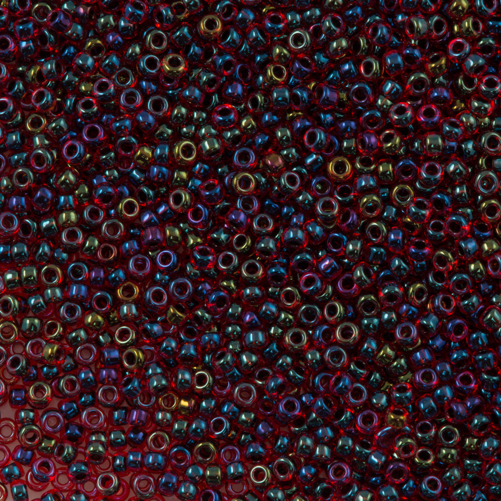 50g Miyuki Round Seed Bead 11/0 Garnet Lined Ruby (367)
