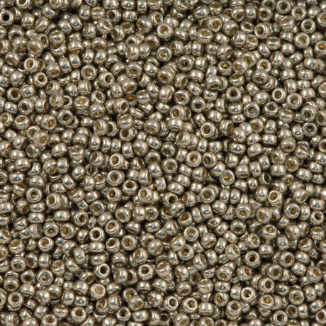 Miyuki Round Seed Bead 15/0 Duracoat Galvanized Light Pewter 2-inch Tube (4221)