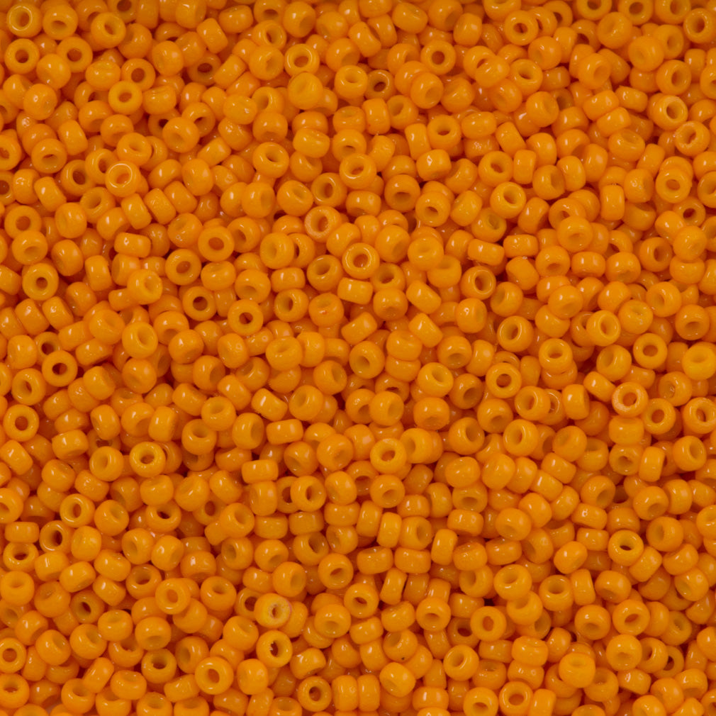50g Miyuki Round Seed Bead 11/0 Duracoat Opaque Kumquat (4454)