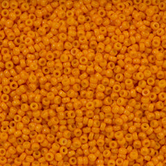 50g Miyuki Round Seed Bead 11/0 Duracoat Dyed Opaque Kumquat (4454)