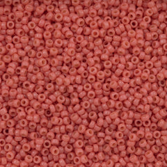 Miyuki Round Seed Bead 15/0 Duracoat Dyed Opaque Light Watermelon 2-inch Tube (4464)