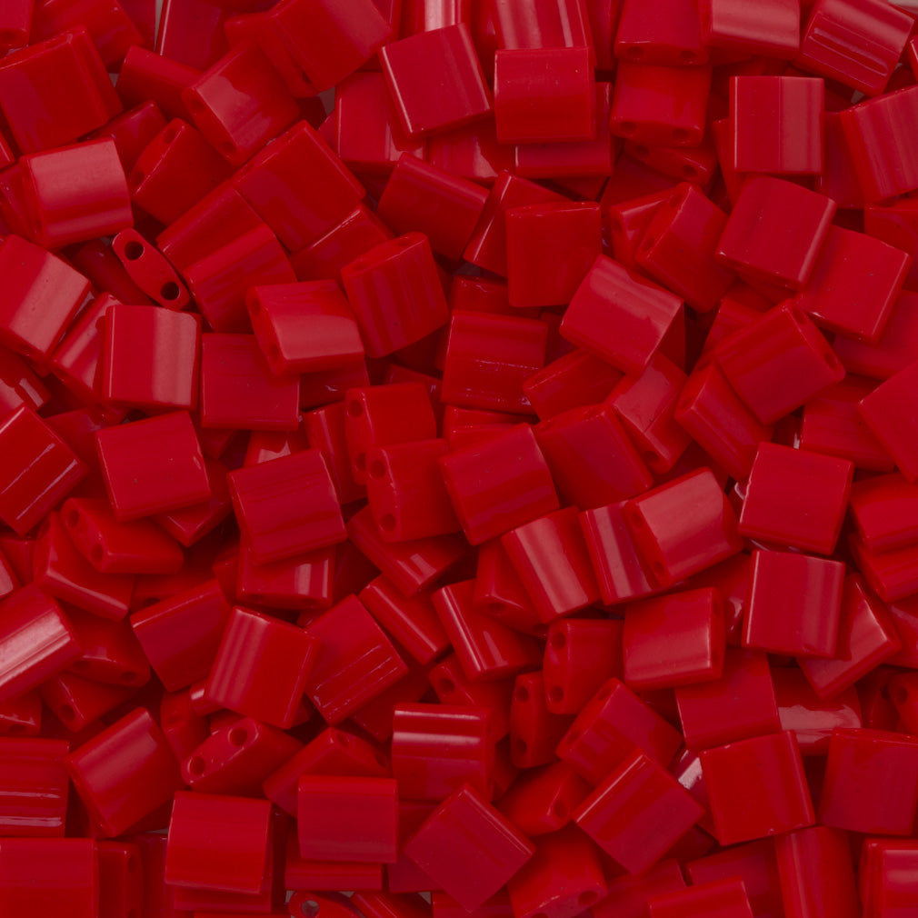 Miyuki Tila Seed Bead Opaque Dark Red 7g Tube (408)