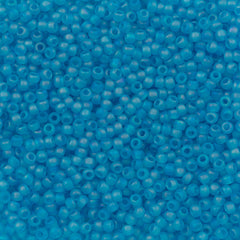 Toho Round Seed Bead 11/0 Transparent Matte Dark Caribbean AB 2.5-inch Tube (163BF)