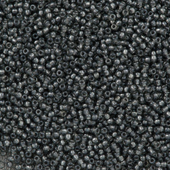 50g Toho Round Seed Bead 11/0  Inside Color Lined Grey Gunmetal (282)
