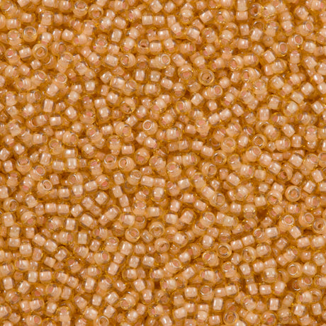 50g Toho Round Seed Beads 11/0 Jonquil Inside Color Lined Light Apricot (955)