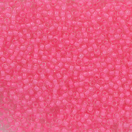 50g Toho Round Seed Bead 11/0 Inside Color Lined Carnation (965)