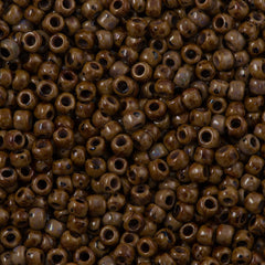 Toho Hybrid Round Seed Bead 6/0 Opaque Lavender Picasso 5.5-inch tube (Y311)
