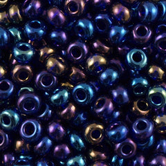 Czech Seed Bead 6/0 Transparent Cobalt AB 50g (31110)