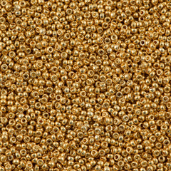 Miyuki Round Seed Bead 15/0 Galvanized Gold 2-inch Tube (1053)