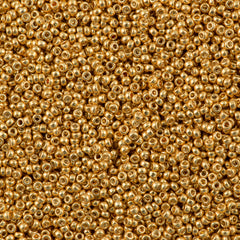 Miyuki Round Seed Bead 15/0 Galvanized Gold 2-inch Tube (182)