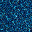 Miyuki Round Seed Bead 15/0 Matte Silver Lined Capri Blue 2-inch Tube (25F)