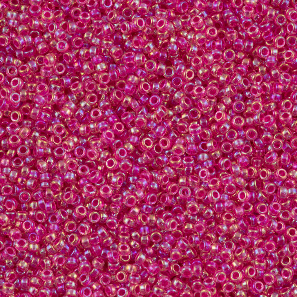 Miyuki Round Seed Bead 11/0 Fuchsia Rainbow 22g Tube (355)
