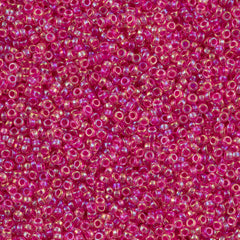 Miyuki Round Seed Bead 11/0 Fuchsia Rainbow 22g Tube (355)