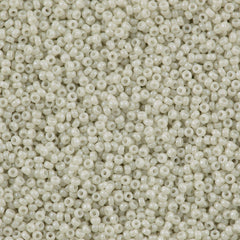 10g Miyuki Round Seed Bead 11/0 Opaque Limestone Luster (600)