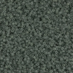 50g Toho Round Seed Beads 11/0 Transparent Matte Gray (9F)