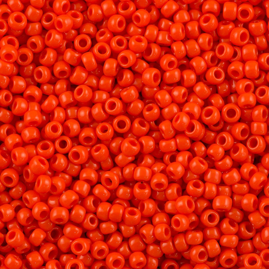 50g Toho Round Seed Beads 6/0 Opaque Orange (50)