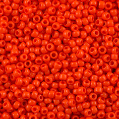 Toho Round Seed Beads 6/0 Opaque Orange 2.5-inch tube (50)