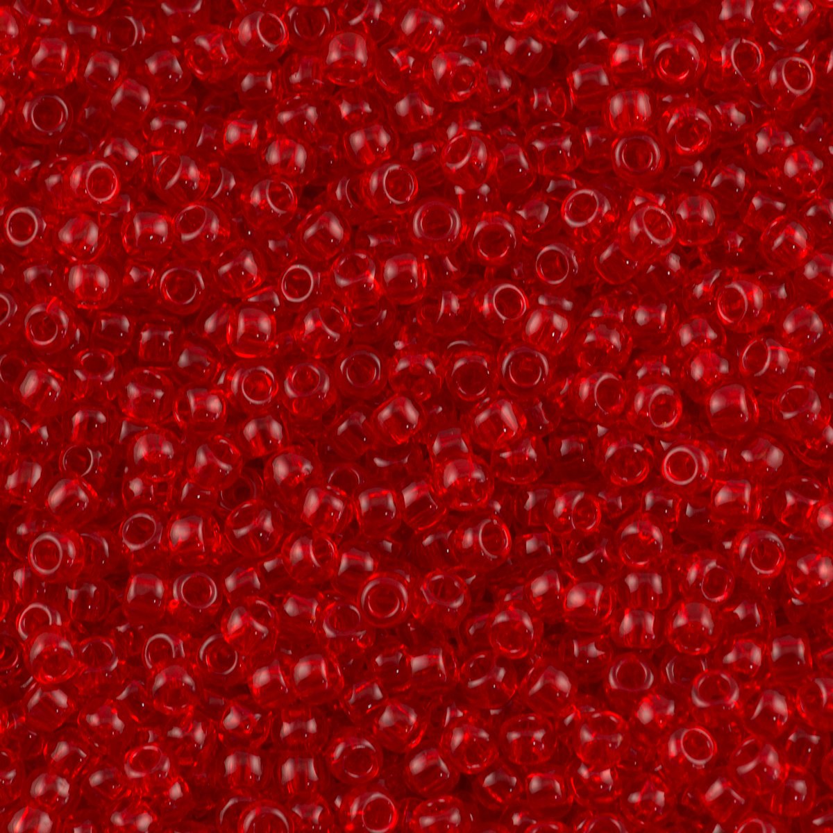50g Toho Round Seed Beads 6/0 Transparent Ruby (5B)