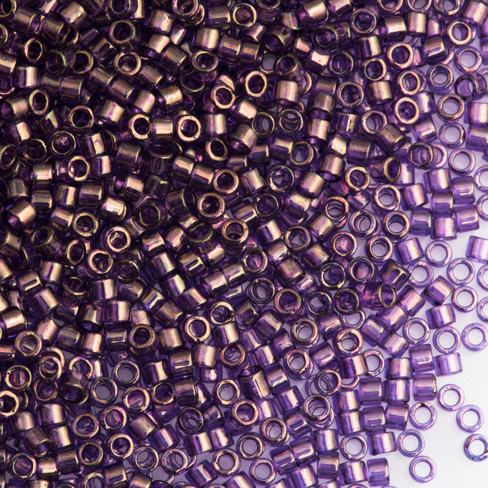 Miyuki Delica Seed Bead 11/0 Transparent Luster Lavender Blue 2