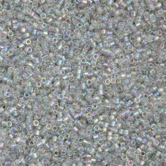 25g Miyuki Delica Seed Bead 11/0 Transparent Grey AB DB1251