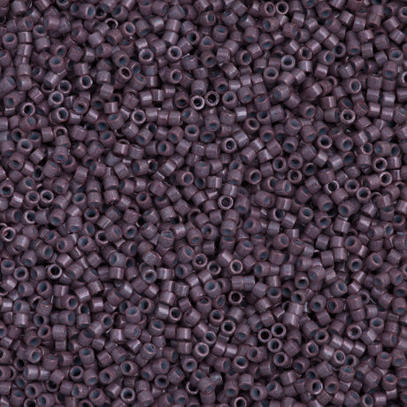 25g Miyuki Delica Seed Bead 11/0 Opaque Dyed Dark Purple DB662