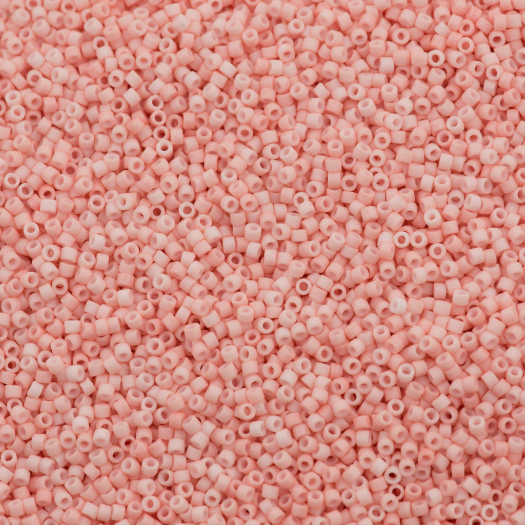 Miyuki Delica Seed Bead 11/0 Opaque Matte Creamy Nectarine 2-inch Tube DB1513