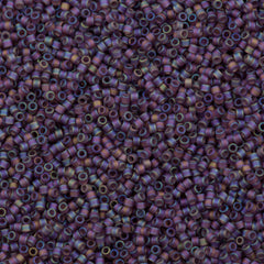 Miyuki Delica Seed Bead 11/0 Matte Transparent Wine AB 2-inch Tube DB869