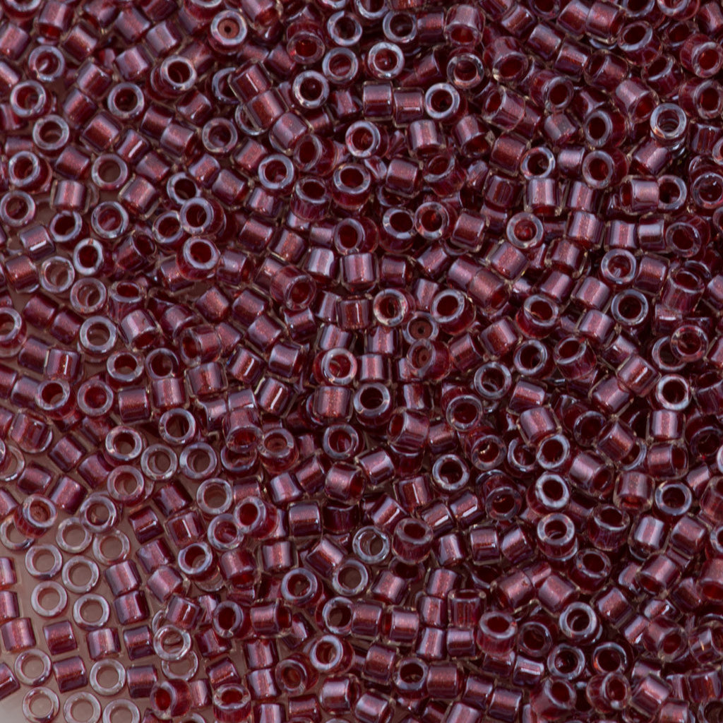 25G Miyuki Delica Seed Bead 11/0 Inside Dyed Color Cranberry DB924