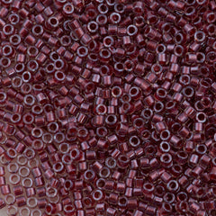 Miyuki Delica Seed Bead 11/0 Inside Dyed Color Cranberry 2-inch Tube DB924