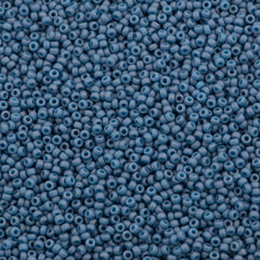 50g Miyuki Round Seed Bead 11/0 Opaque Matte Slate Blue (2038)