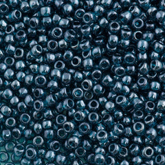 50g Toho Round Seed Beads 6/0 Transparent Teal Luster (108BD)