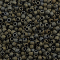 Toho Round Seed Beads 6/0 Matte Gray Iris 2.5-inch tube (613)