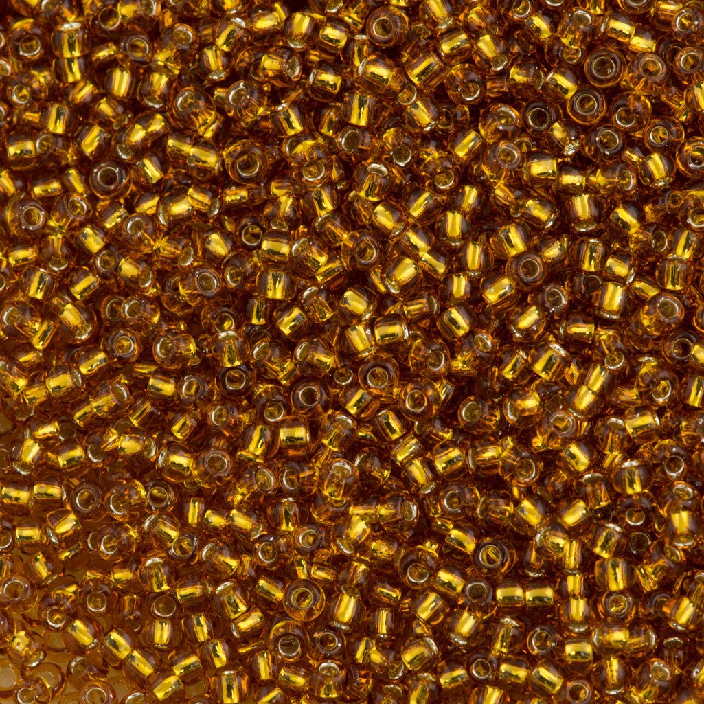 50g toho Round Seed Bead 8/0 Silver Lined Dark Gold 30g (22C)