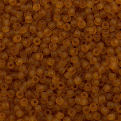 50g Toho Round Seed Bead 8/0 Matte Dark Amber (2CF)