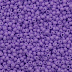 50g Czech Seed Bead 10/0 Dyed Chalk Purple Solgel (03123)