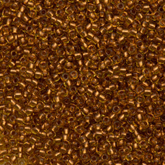 50g Czech Seed Bead 10/0 Copper Lined Topaz (19020)