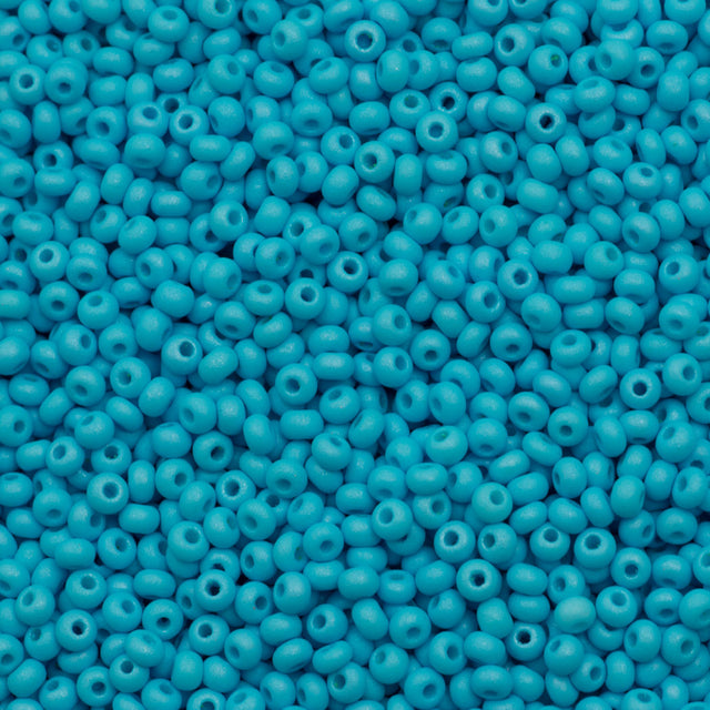 50g Czech Seed Bead 10/0 Opaque Matte Dyed Aqua (26630) – Aura Crystals ...
